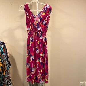 FC pink and purple dress smocked waist